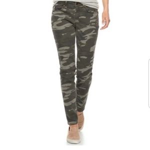 Somoma Womens Camo Pants Size 14 Skinny Leg Jeans
